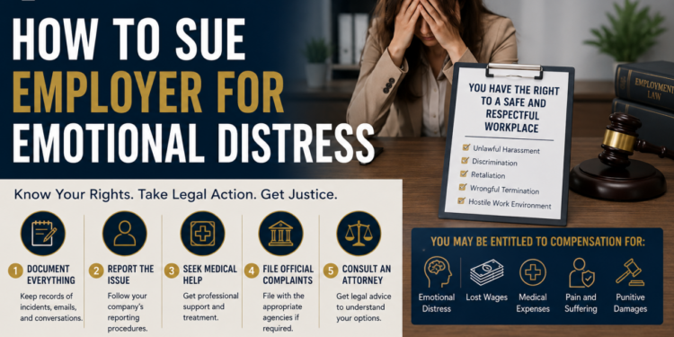 how to sue employer for emotional distress