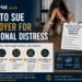how to sue employer for emotional distress